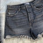 ZARA Gray Denim High Rise Cut Offs Photo 2