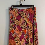vintage ankle length fun patterned skirt made in india size 8 Photo 1