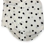 Y2K Black White Polka Dot Sheer Business Casual Office Work Blouse Size L Photo 2