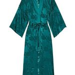 Victoria's Secret  ARCHIVES The Robe long green size medium large sheer silky Photo 0