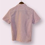 Banana Republic Red&White Striped Slim Fit Shirt Sleeve Button Down - size small Photo 1