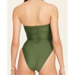 J.Crew  One Piece Swimsuit Women's Plus 22 Olive Green Ruched Sweetheart Neckline Photo 10
