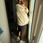 Disney Parks Mickey Mouse & Friends Cream White Faux Fur Zip Up Jacket Photo 3