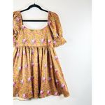 Love Shack Fancy Dress Brown Bennington Floral Puffed Mini A Line Babydoll Size 4 Photo 10