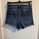 Celebrity Pink Denim Shorts Frayed Hem Blue Jeans Women Size 1/25 Photo 3