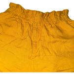 Posse 100% Linen Paperbag Shorts Women's XL Mustard Yellow Lightweight Old Money Photo 1