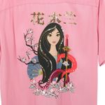 Disney NWT  Her Universe Mulan Traditional Portrait Woven Button Up Shirt Top L Photo 6