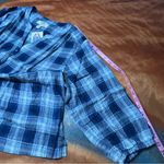 Wrangler NWT Blue white Plaid Blouse size XL boho peasant top Photo 8