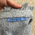 J. McLaughlin  Women’s Simone Sweater Cardigan Knit Frayed Preppy In Blue M Photo 9