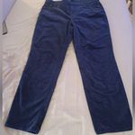 Talbots  Womens Pants 10 Corduroy Dark Blue Curvy Pockets Chino Dress Office Photo 0