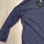 Fred David NWT Women’s Medium Blue  Blue Button Sleeve Sweater Photo 1