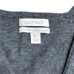 Ellen Tracy Tunic Sweater 100% Merino Wool Cardigan Women Gray Long Sleeve Belt Photo 6