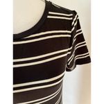 Loft Striped Crewneck Short Sleeve Stretchy Knee Length T-Shirt Dress Size XS Photo 2