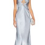 - NWT Shona Joy Angelica Keyhole Lace Midi Dress In Powder Blue Sz 6 Photo 0