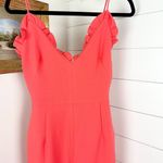 Black Halo  Biscayne Jumpsuit Canyon Coral Ruffle Sleeveless NWT Size 0 Photo 2