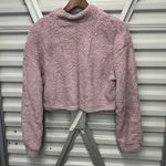 SheIn Lilac Purple Teddy Cropped Sweater Photo 3