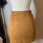 faux suede, high waist, above knee length, bodycon mini skirt Brown Size undefined Photo 3