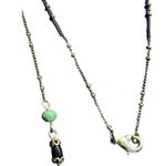 Avon Nina Ricci Y Necklace Collar Silver Tone Faux Turquoise Southwestern 16.5" Photo 3