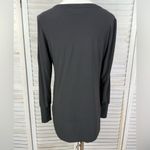 Joseph Ribkoff Black Jersey Tunic Top w Asymmetrical Faux Leather Panels-8 Photo 1