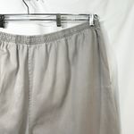Woman Within  Plus Size 36T Cropped Pants Capri Light Gray‎ Cotton Elastic 1551 Photo 6