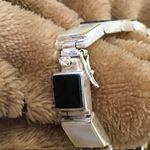 Onyx Art Deco Black  White Mother of Pearl Sterling Silver Bracelet Photo 7