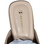 Newbella Mules Womens Shoes Beige Knit Pointed Toe Chain Block Heel Slides 8 Tan Photo 6