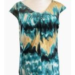 Jones Wear  Multi Color Sleeveless Twist Top Neckline Blouse Size Medium Photo 0