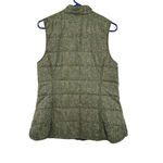 J. Jill size small green zip‎ up puffer vest poly fill with pockets Photo 1