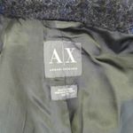 Armani Exchange  AX Coat Women's XS Oversized Blue‎ Black Plaid Wool Blend Jacket Photo 7
