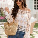 Pink Lily  Crochet Sweater Photo 0