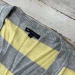 Gap Vtg Y2k Gray Yellow Colorblock Stripe Cardigan Sweater Cashmere Womens Med Photo 2