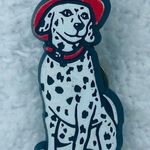 Firehouse Dalmation Dog Fire Hat Tie Tack Lapel Pin Jewelry Brooch Plastic Photo 1