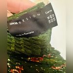 ASOS DESIGN CURVE Textured Mini Wrap Dress With Pep Hem Forest Floral Size 14 Green Photo 8