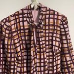 Gal Meets Glam  Lindsey Painted Windowpane Tie Neck Photo 8