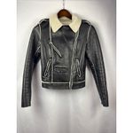 Denim & Supply Ralph Lauren Women’s  Small Black Suede Fur Lined Jacket Photo 2