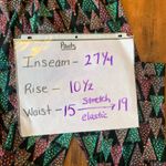 Celebrate Together Christmas Tree Holiday Leggings Large Black Green Pink Soft Photo 4