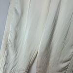 ZARA NWT  The Masculine Low Rise Satin Effect Pants Sz XL Ivory Wide Leg Photo 9