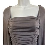 Free People INTIMATELY Meant to be Ruched Bodysuit Shimmery Maeve NWOT Siz Photo 3