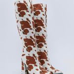 Nasty Gal Cow Print Boots Photo 0