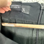 Vintage 80s Gillian Sheath Dress Womens 8 Black Silk Minimalist Capsule Chic Photo 4