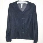 Sag Harbor  Black Button Up Shirt Jacket Size 10 Womens Photo 0