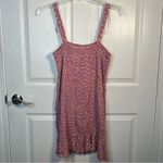 ZARA Sz L Pink & Yellow Polka Dot Smocked Sun Dress Ruffle Trim Photo 8