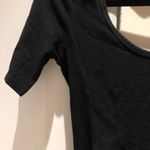 Aritzia Wilfred Black Bodycon Dress Cut Out Back Mini Short Sleeve Size Medium Photo 1