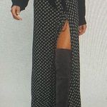 Flynn Skye Presley black ditsy floral tie up side & slit maxi skirt, size S Photo 0