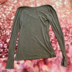 Buckle V-Neck Long Sleeve Top Photo 2