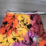 Princess Polly Purple Orange Yellow Tie Dye Mini Skirt Black Floral Size 8 Photo 3