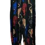 Vegan Tiger Tiger Print Satin Pants Black Size XS Photo 0
