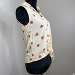 Japna  Novelty Watermelon Printed Tie Front Collared Tank Sz Small Photo 1