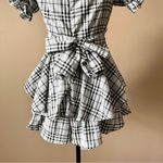 HYFVE  | Plaid Tiered Ruffle Romper Sz M Photo 6