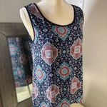 Agenda Blue Medallion Print Tank Top Size M Photo 15